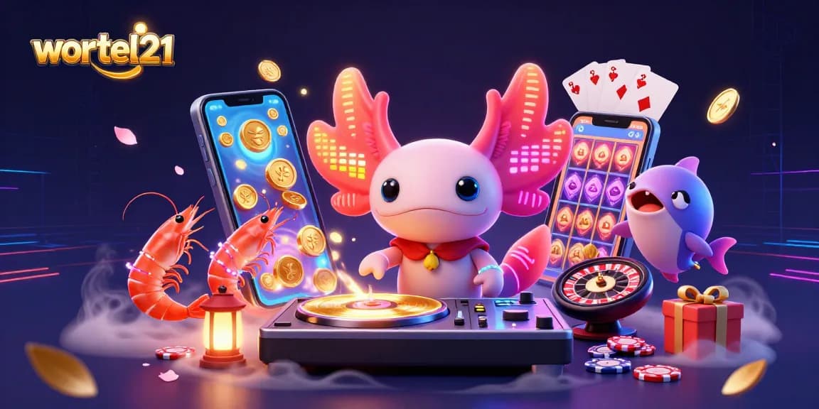 Menangkan taruhan di wortel21 dengan simbol slot berwarna dan ampuh dalam ilustrasi kasino digital yang cerah.