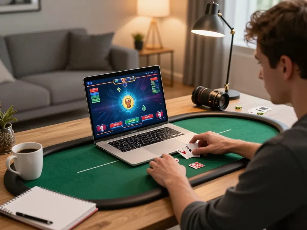 Người chơi tận hưởng poker chiến thuật tại CLB B52 trong một không gian chơi game ấm cúng.