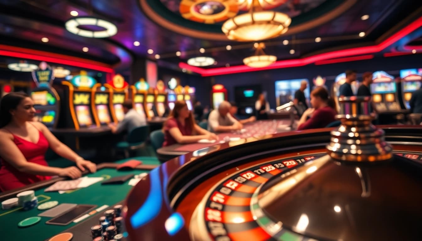 tkp188 bermain di meja roulette dengan suasana kasino yang energik dan menarik