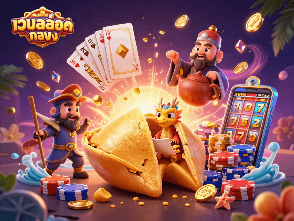 Generate more wins at เว็บสล็อตตรง while a tiny dragon reads fortunes inside a golden cookie.