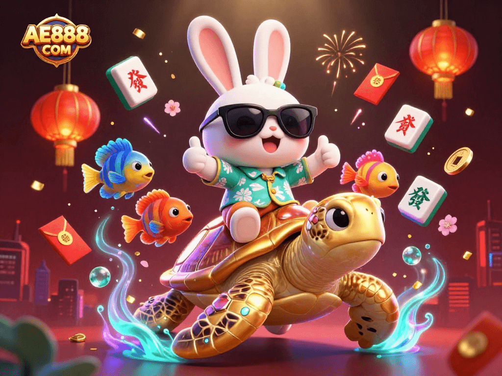 Experience the excitement of AE888 COM with stunning 3D characters and vibrant casino elements in action.