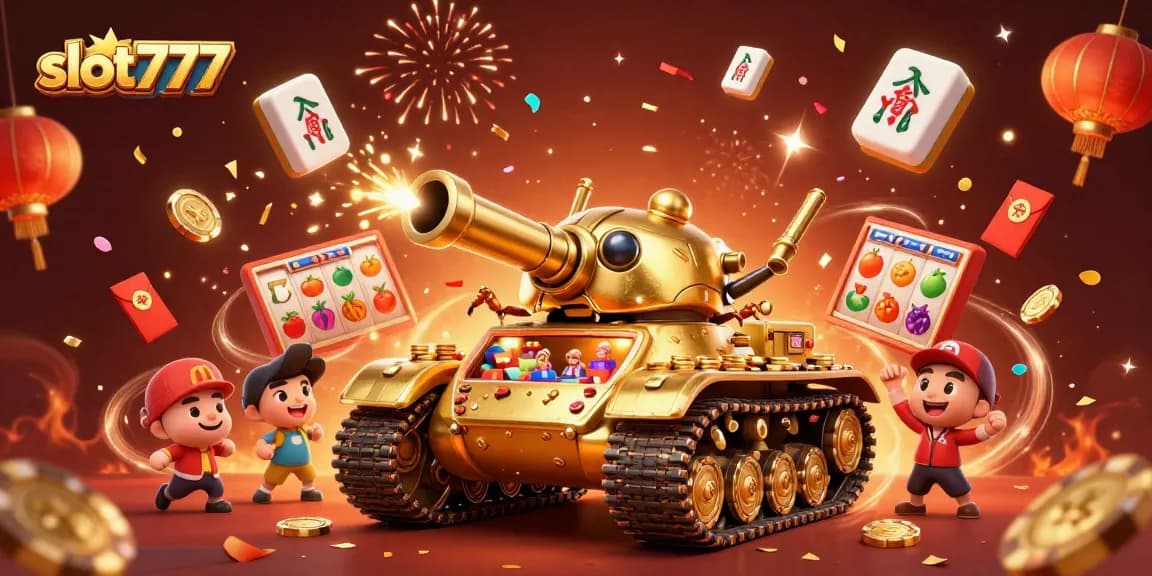Win big with slot777 as the golden beetle tank reveals a vibrant casino scene.