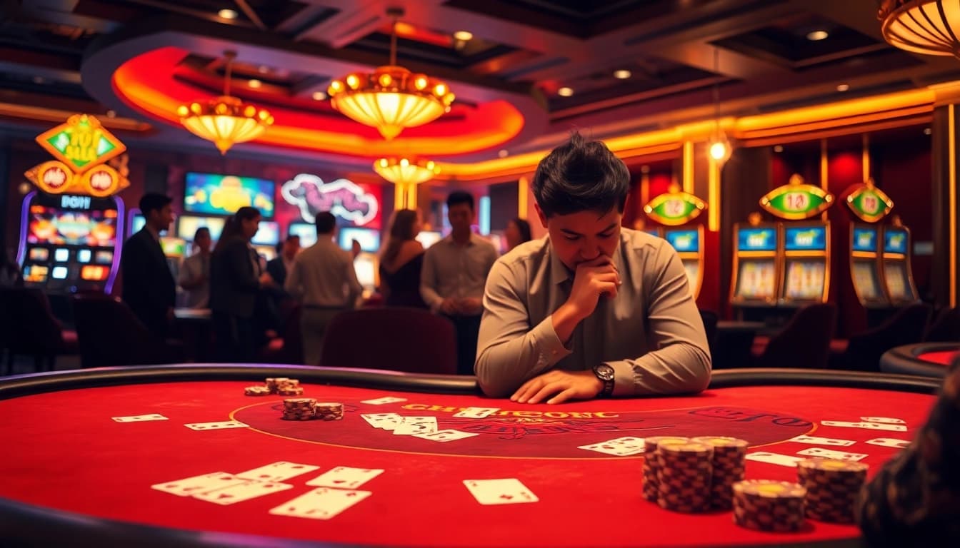 Kể truyện ma action at a vibrant casino poker table enriching player experience.