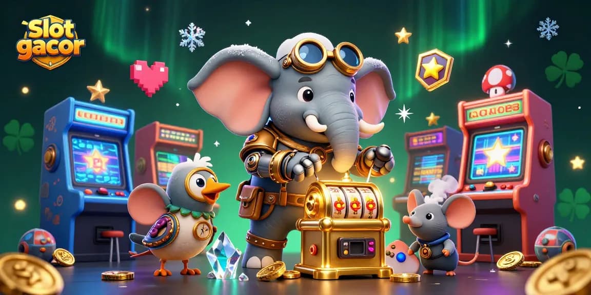 Experience thrilling gameplay with slot gacor and vibrant characters in a magical casino setting.