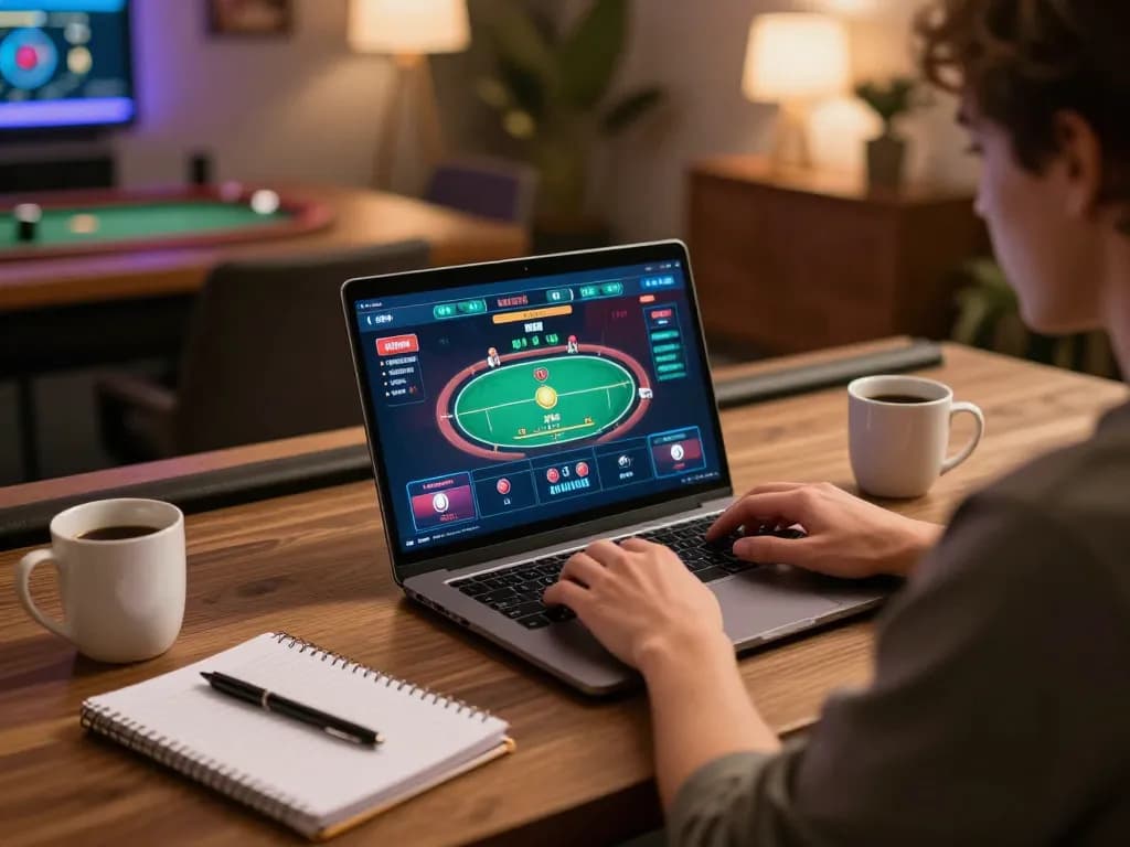 MAX88 player engaging with online gaming setup for a live dealer experience