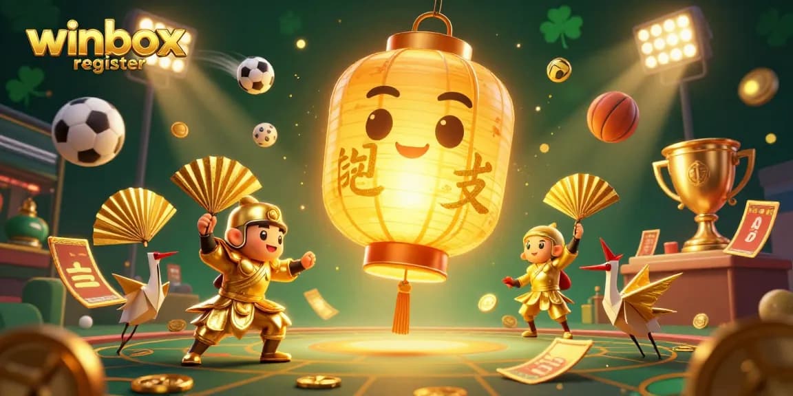 Experience the winbox register process with engaging visual elements and a festive casino atmosphere.