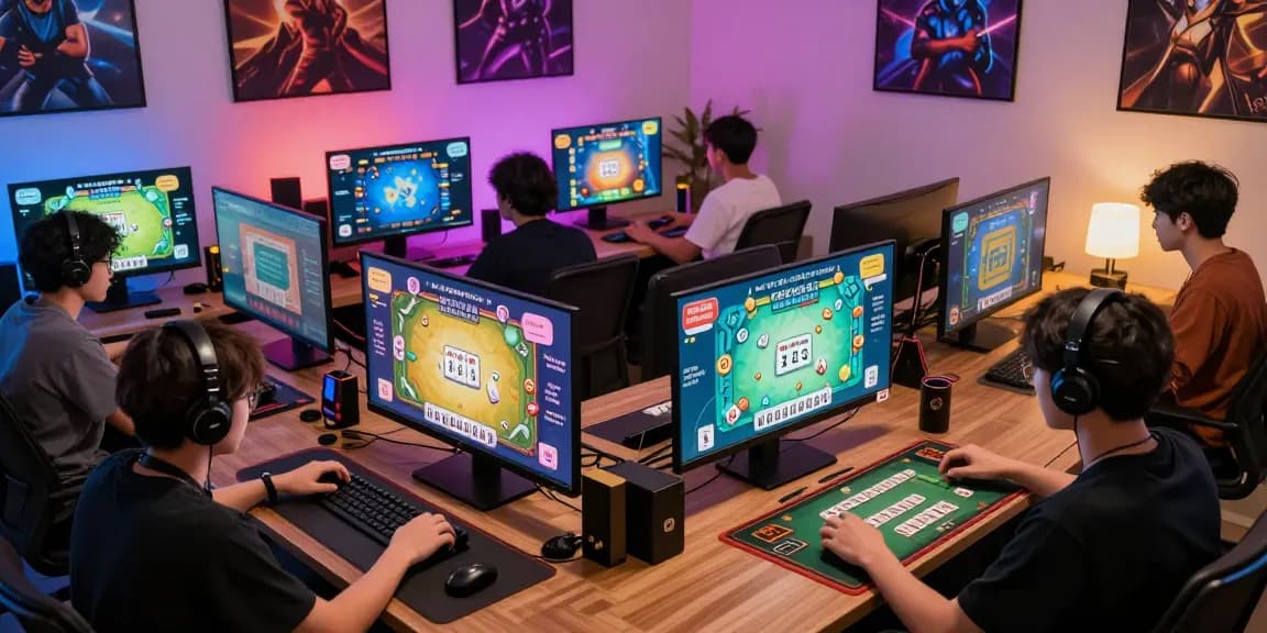 Engaging players in a lively online mahjong game showcasing the excitement of MAHJONGJP88 Online.