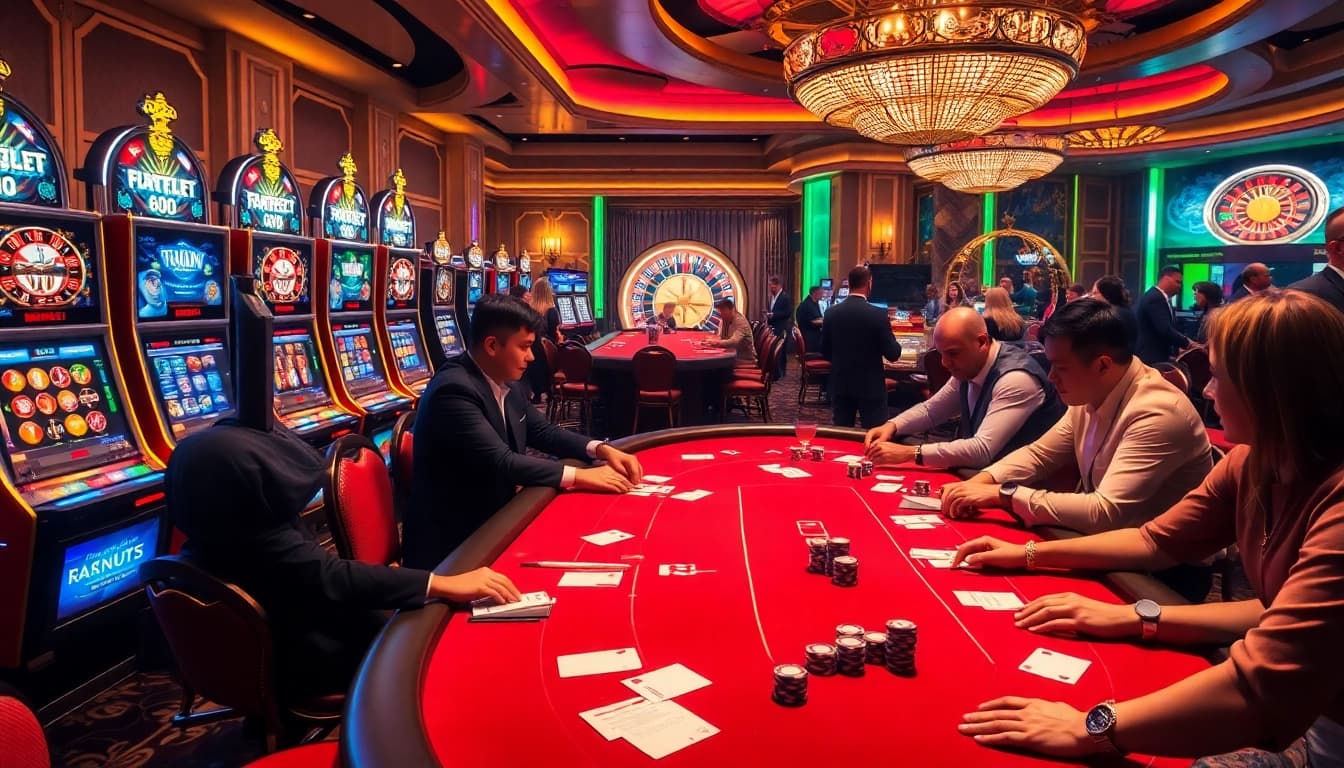 Experience thrilling gameplay in 789f game with vibrant casino tables and excitement.