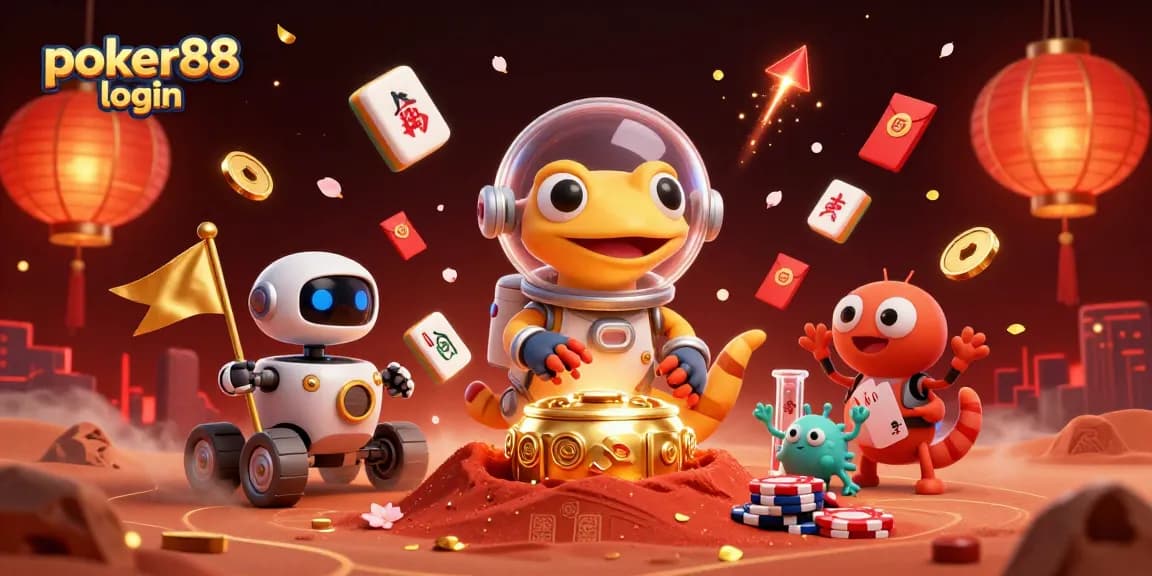 Engage with poker88 login for a thrilling Martian casino adventure, featuring vibrant poker elements.