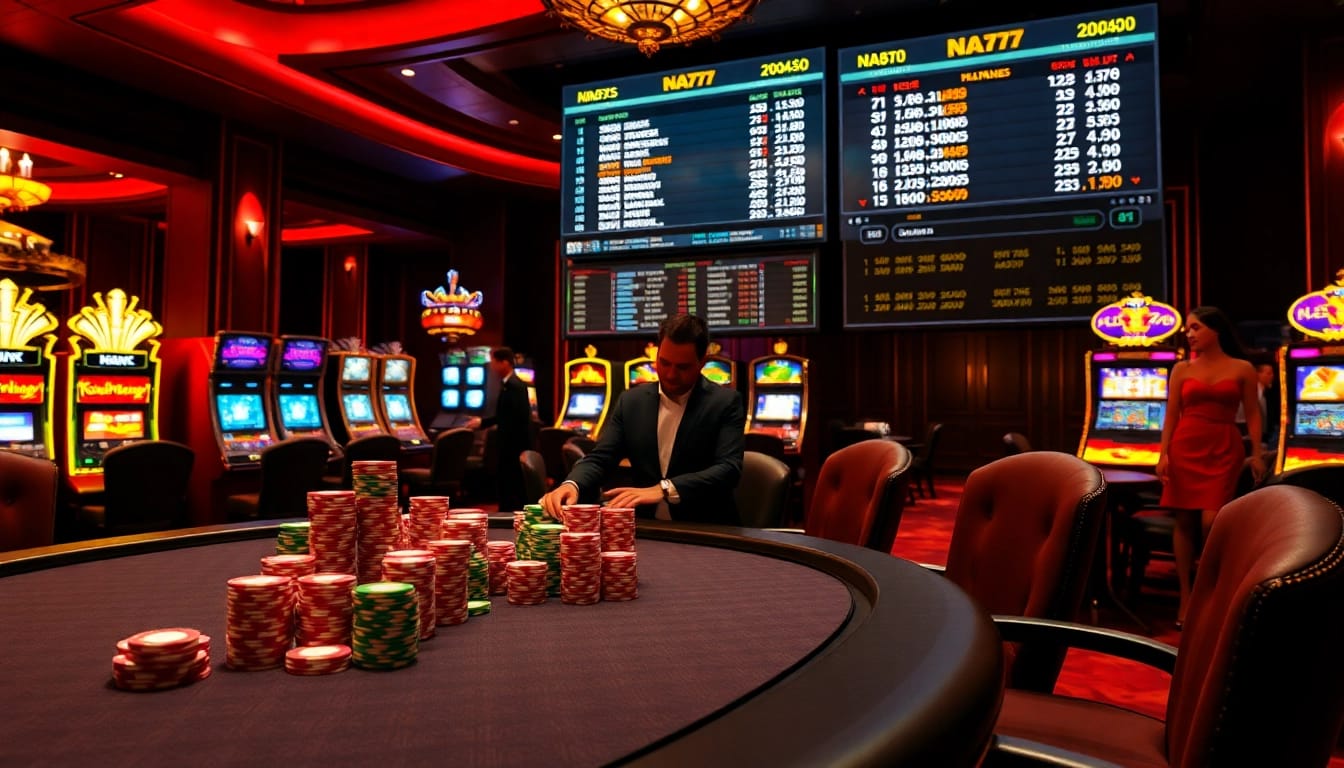Experience the excitement of betting at NA777 with vibrant casino games and professional dealers.