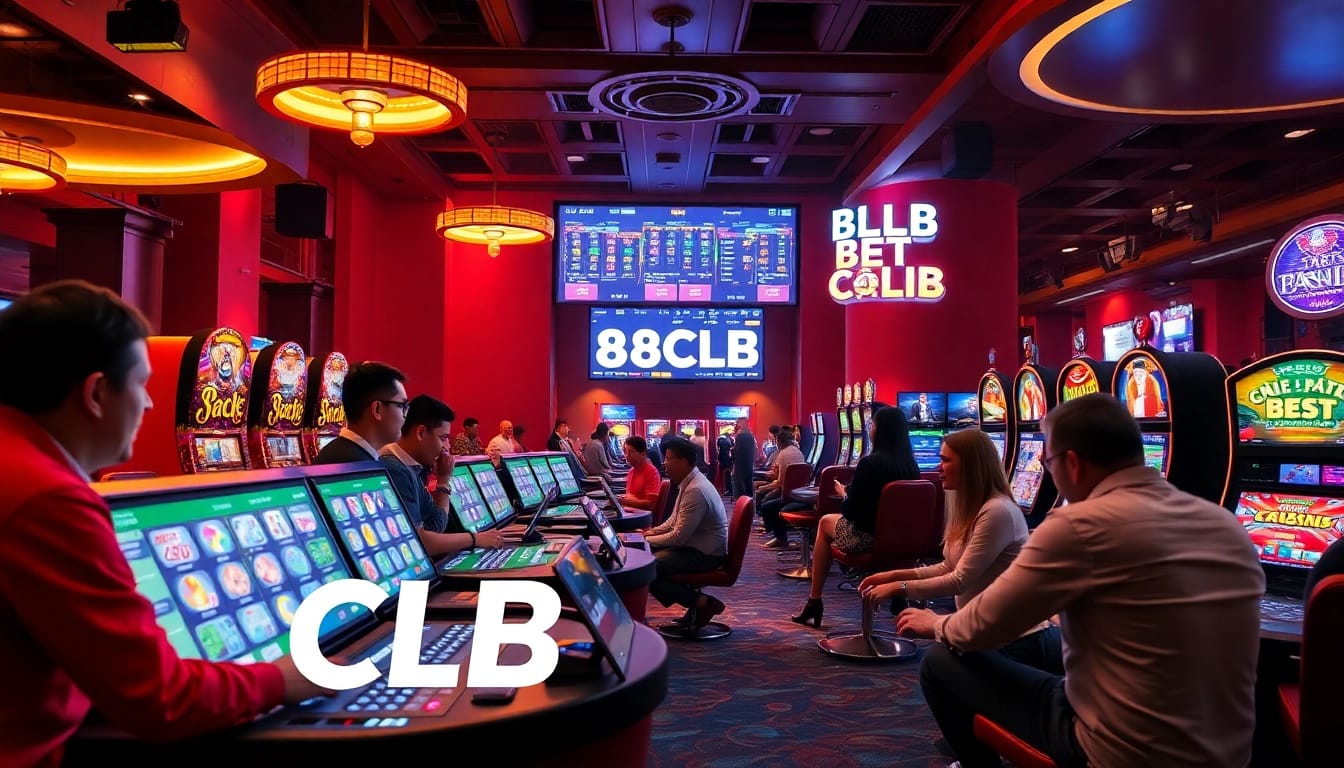 Engaged players at 88clb's online casino enjoying games in a vibrant, interactive environment.