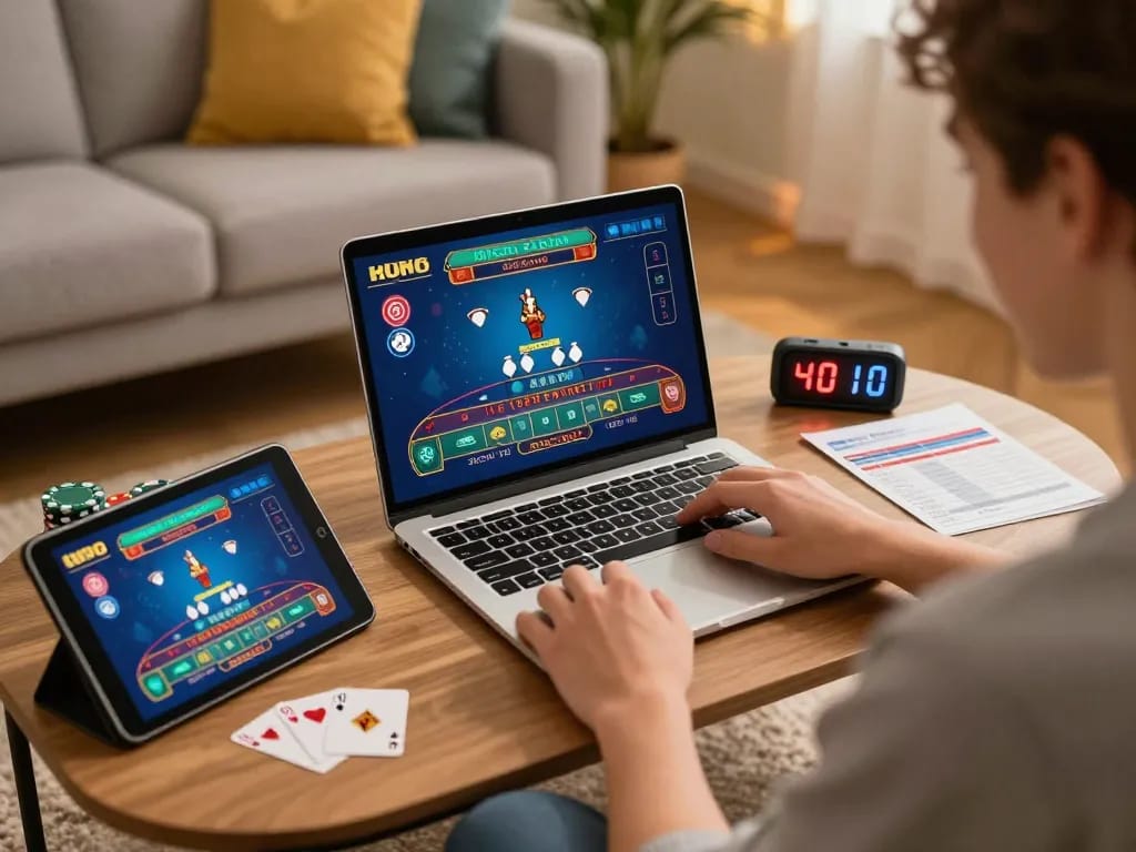 Enjoying joylink free kredit playing live casino blackjack at home, creating dynamic gaming experience.