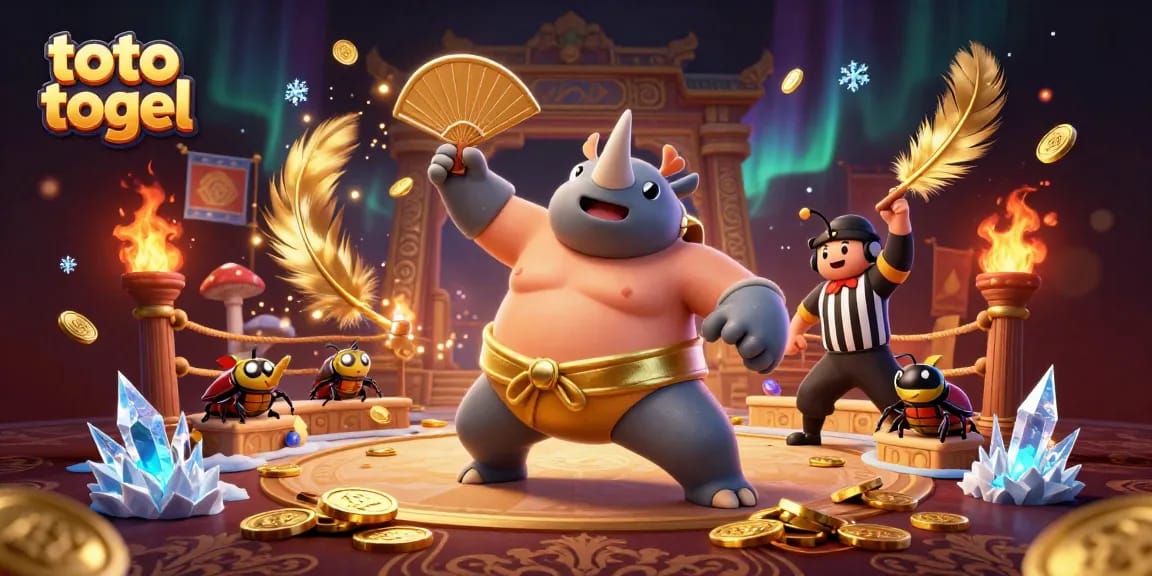 Join the thrilling action of toto togel with a dynamic beetle championship scene filled with excitement and golden coins.