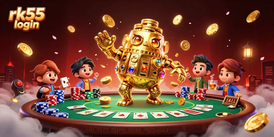 Experience seamless rk55 login as you engage with dynamic 3D casino elements and characters.