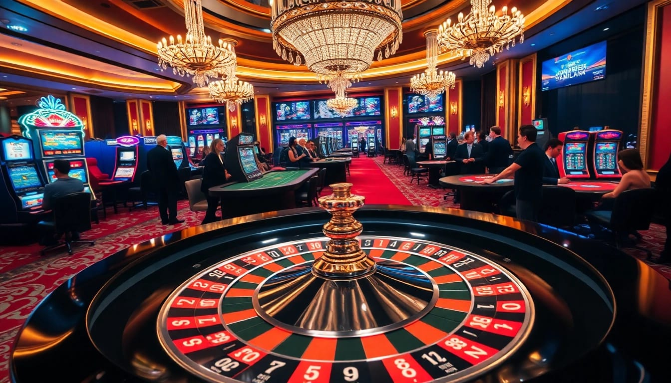 Experience the thrill of Kết quả xổ số hôm nay with dynamic casino visuals showcasing roulette excitement.