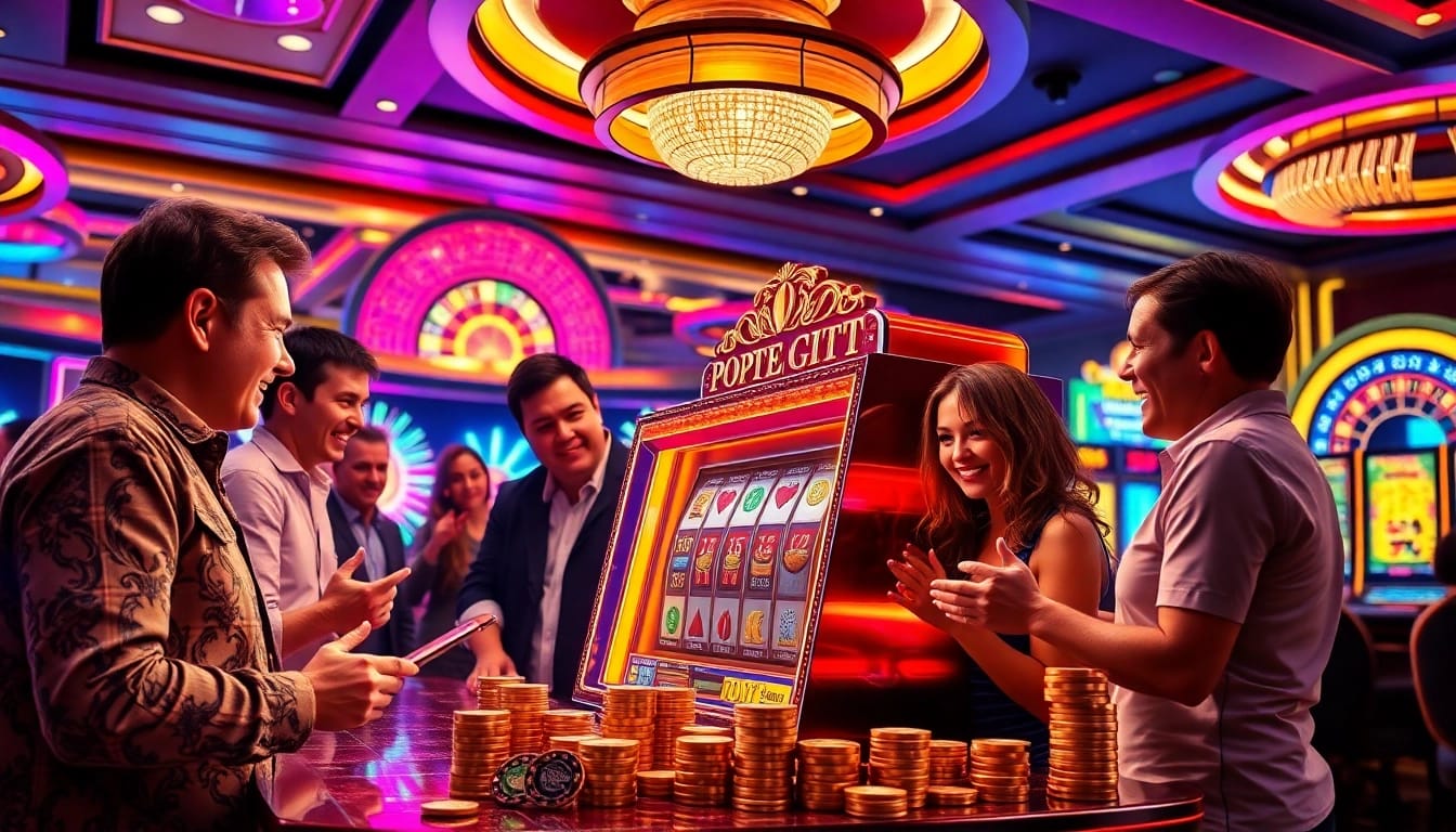 Idn slot machine attracting players in a vibrant, exciting casino environment.