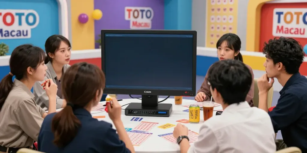 Peserta menyaksikan hasil Toto Macau secara langsung dalam suasana antusias.