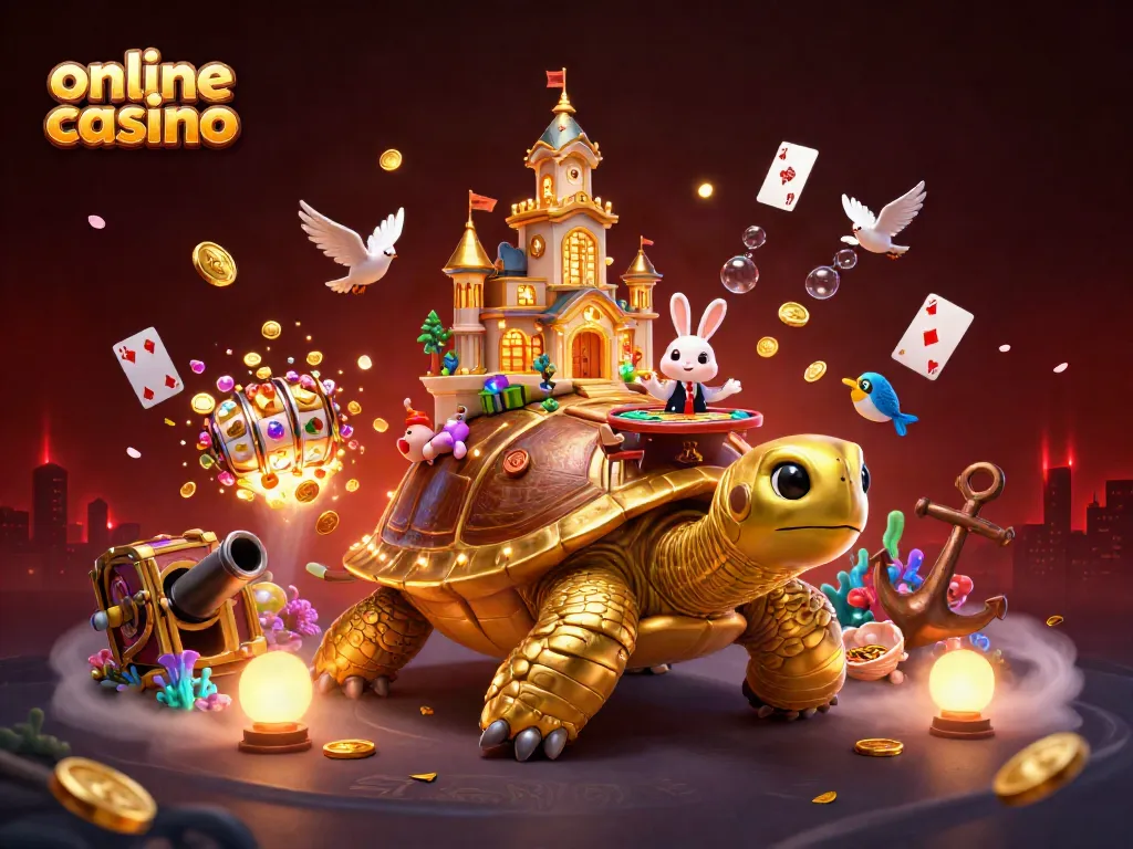 Engaging illustration of an online casino scene with dynamic elements, showcasing gameplay excitement.