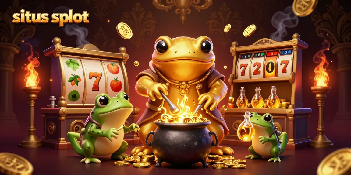 Temukan permainan situs slot yang mendebarkan dengan simbol keberuntungan dan koin emas yang mengalir.