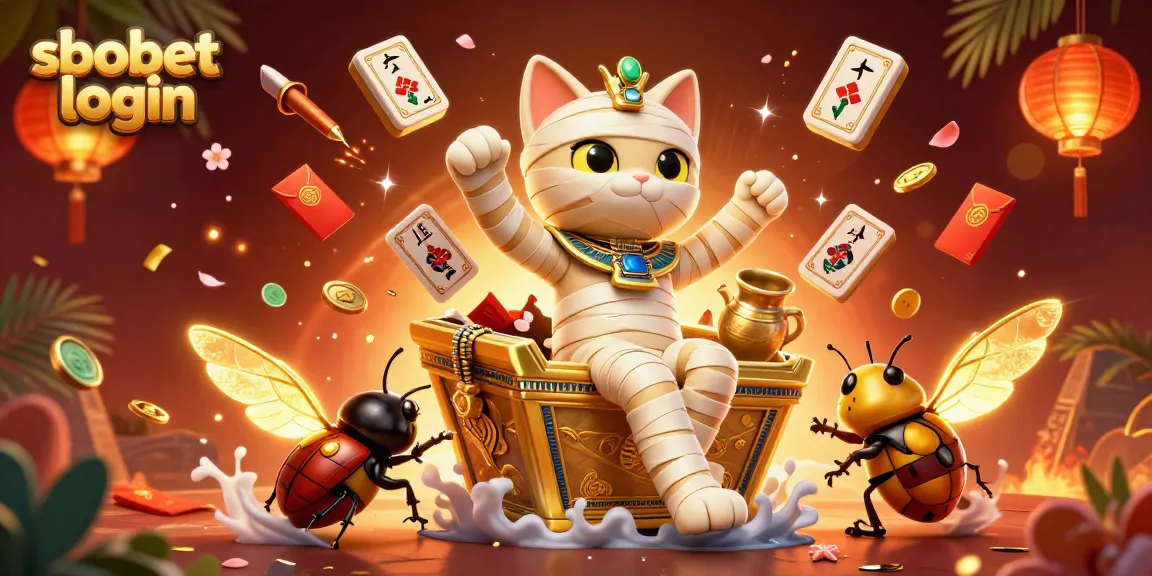 Experience sbobet login with exciting games and iconic symbols in an animated casino scene.