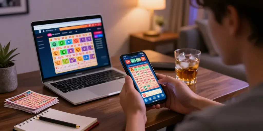 Pengguna cirebontoto menikmati layanan togel online dengan smartphone di ruang nyaman.