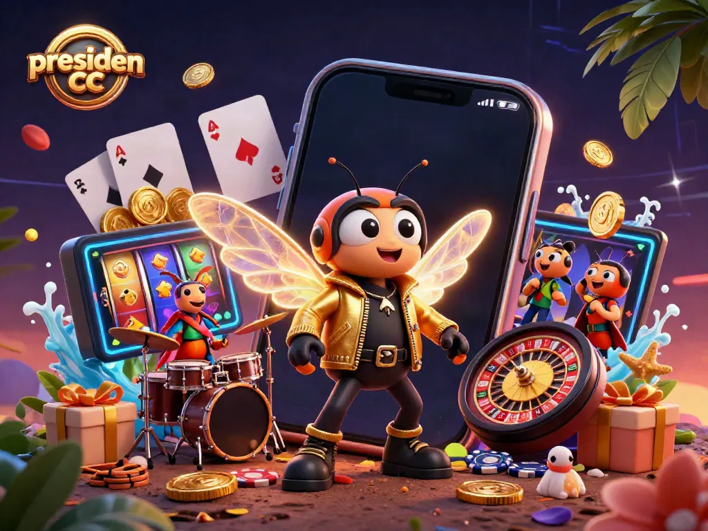 Experience thrilling gameplay with presiden cc featuring vibrant slot games and energetic characters.