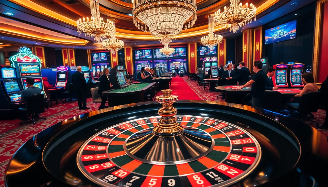 Experience the thrill of Kết quả xổ số hôm nay with dynamic casino visuals showcasing roulette excitement.