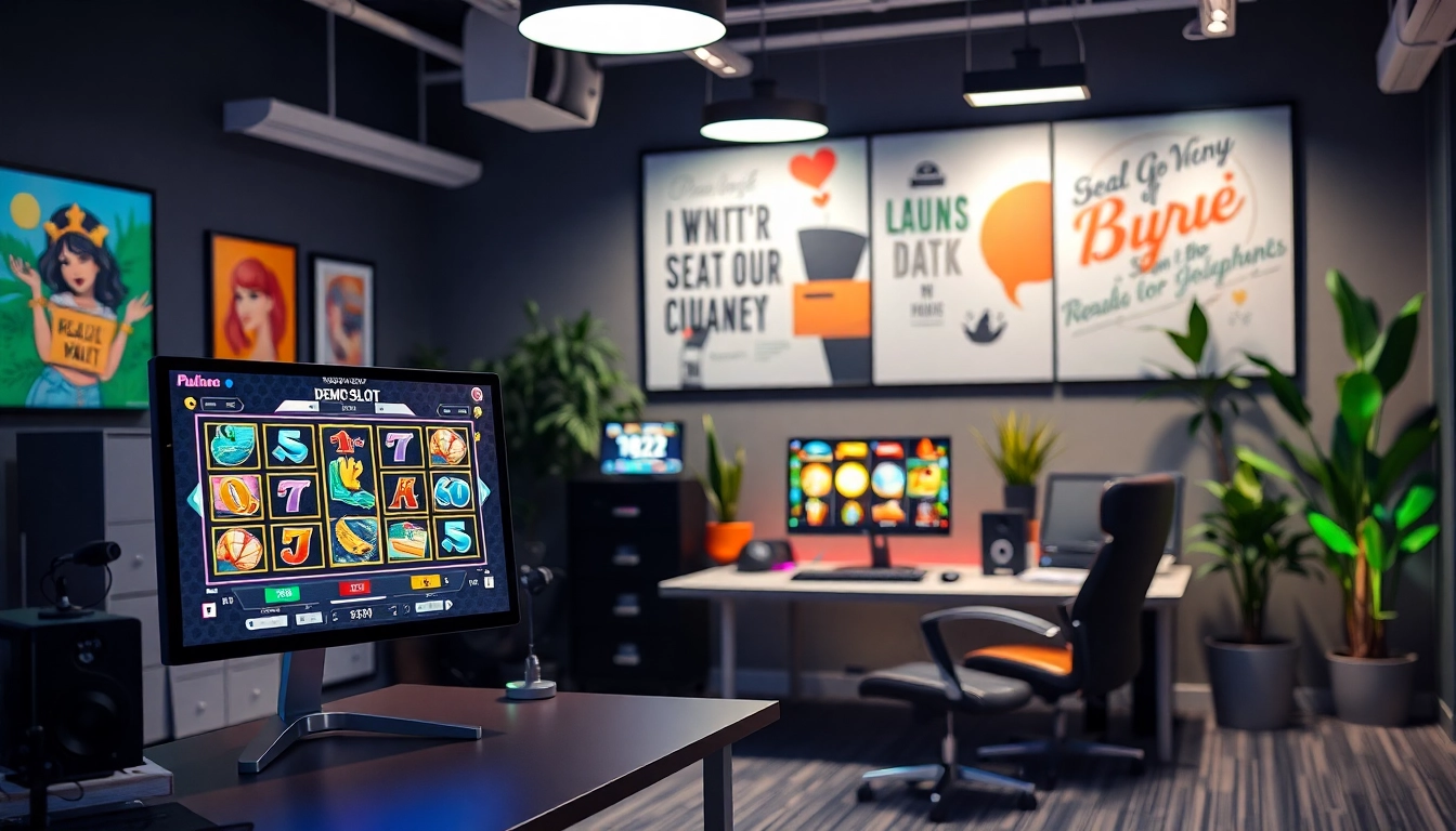 Menampilkan demo slot yang modern di ruang kerja yang inspiratif dan profesional.