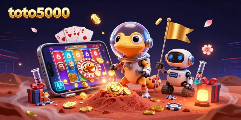 Spin the reels with toto5000 and uncover hidden treasures in this vibrant casino scene.