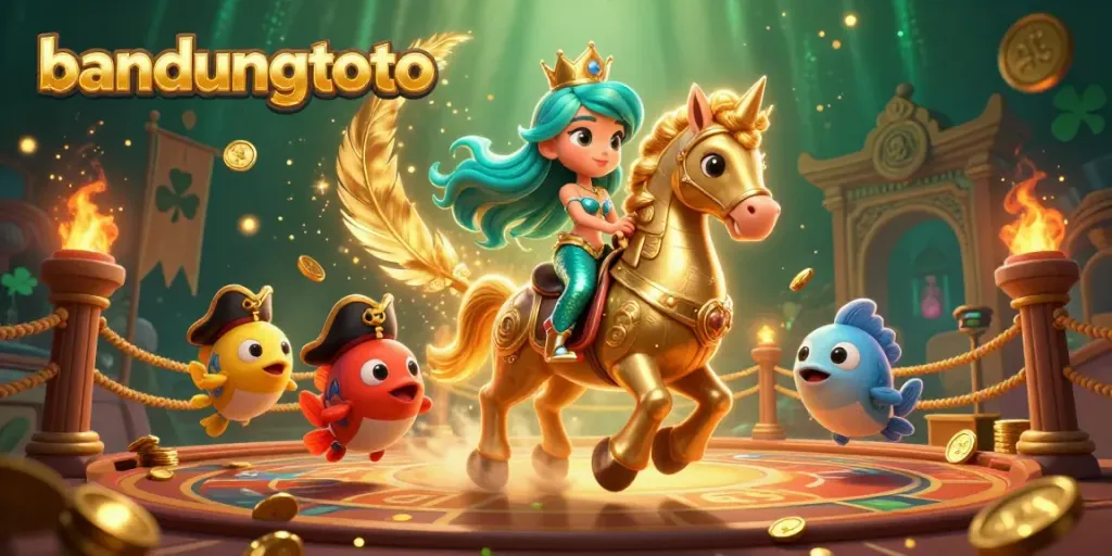 Join the excitement of bandungtoto's underwater casino adventure featuring vibrant characters and dynamic gambling elements.