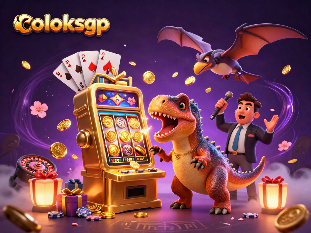 Memainkan coloksgp dengan pachycephalosaurus, manajer kasino, dan koin emas yang terbang.