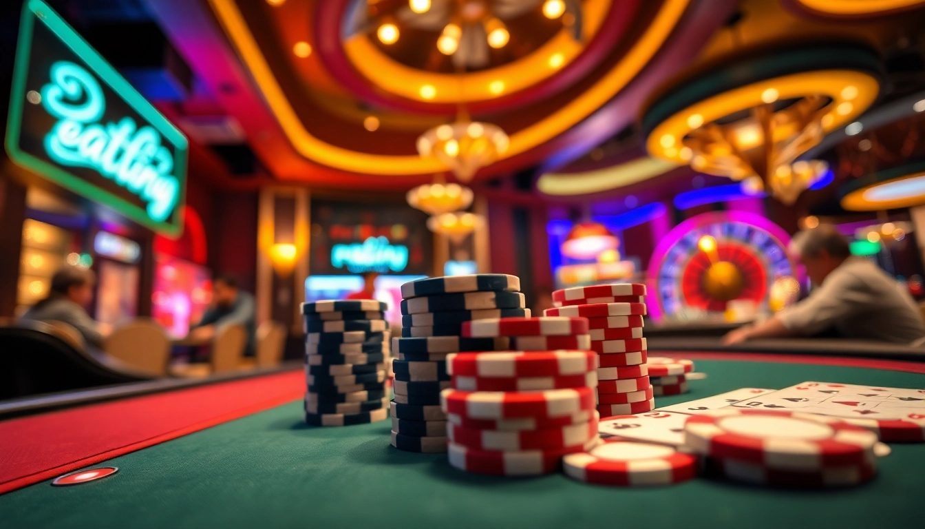 Dentoto mengajak pemain menikmati permainan kasino yang menyenangkan dengan meja poker dan chip.