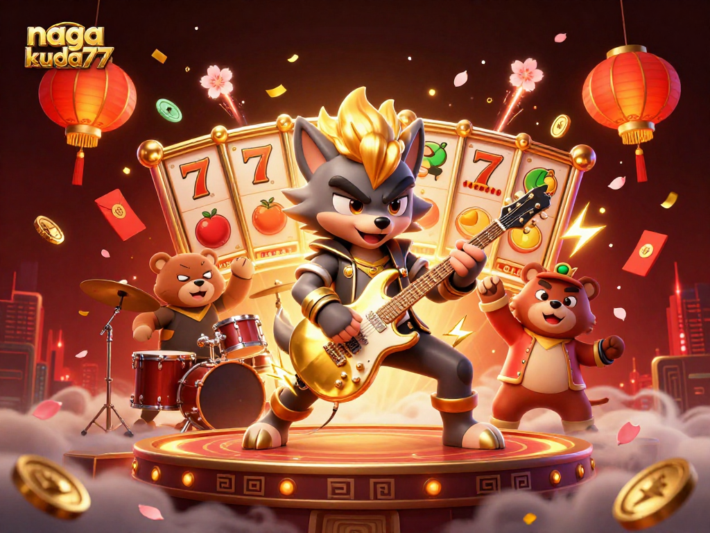 Menangkan hadiah di naga kuda77 saat bermain slot online dengan desain yang menarik, simbol keberuntungan dan warna cerah.