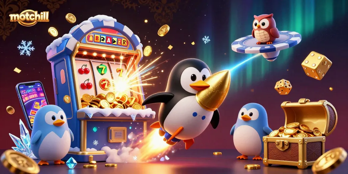 Watch motchill unlock winning strategies in a vibrant casino-themed 3D digital illustration.
