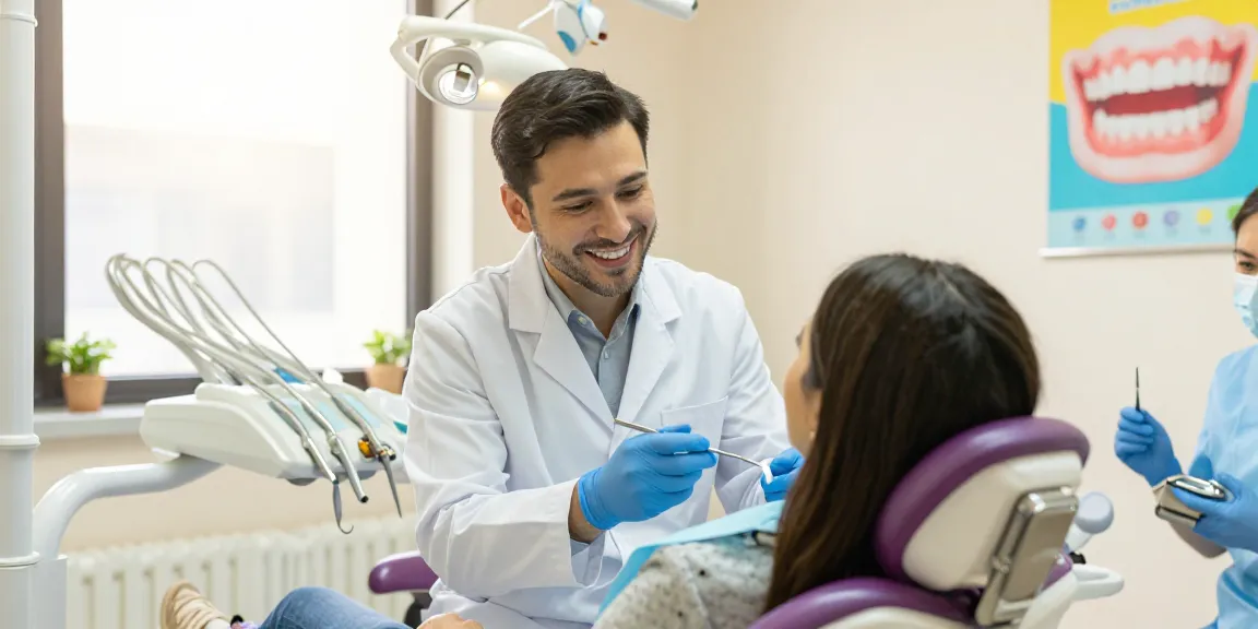 Visit the dentist for a healthy smile in a welcoming clinic.