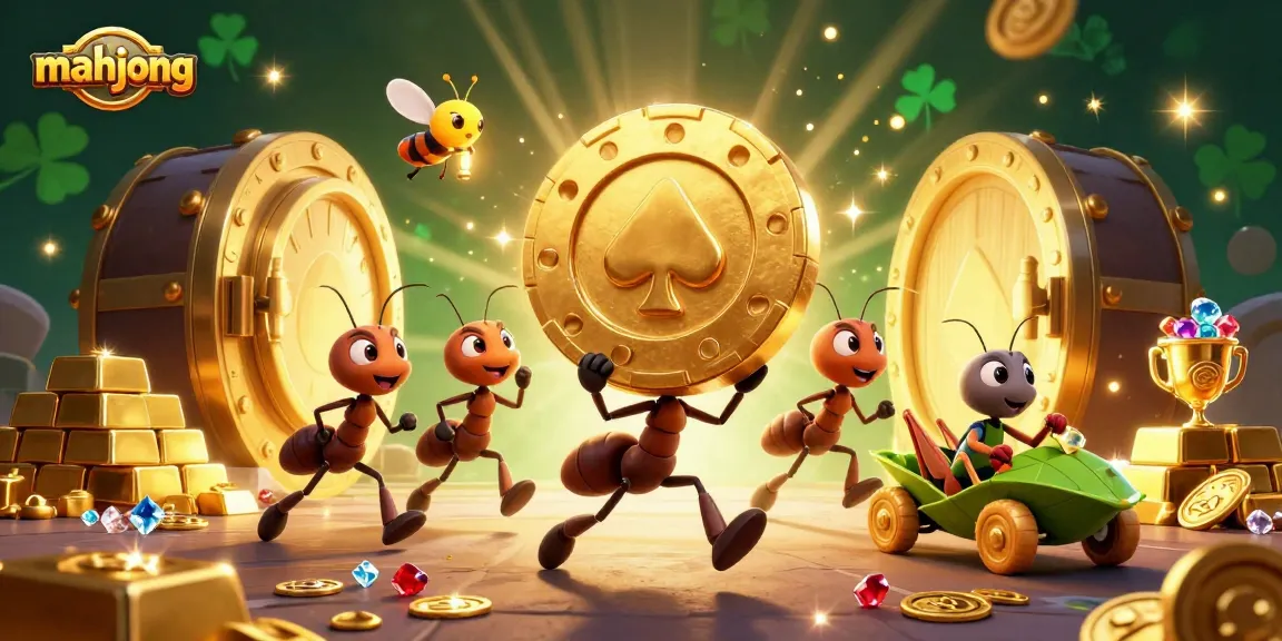 Play thrilling mahjong with a 3D cartoon scene showcasing energetic characters and rich casino elements.