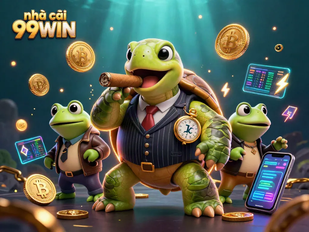 Engage in exciting gambling at nhà cái 99WIN with dynamic casino elements and vibrant characters.